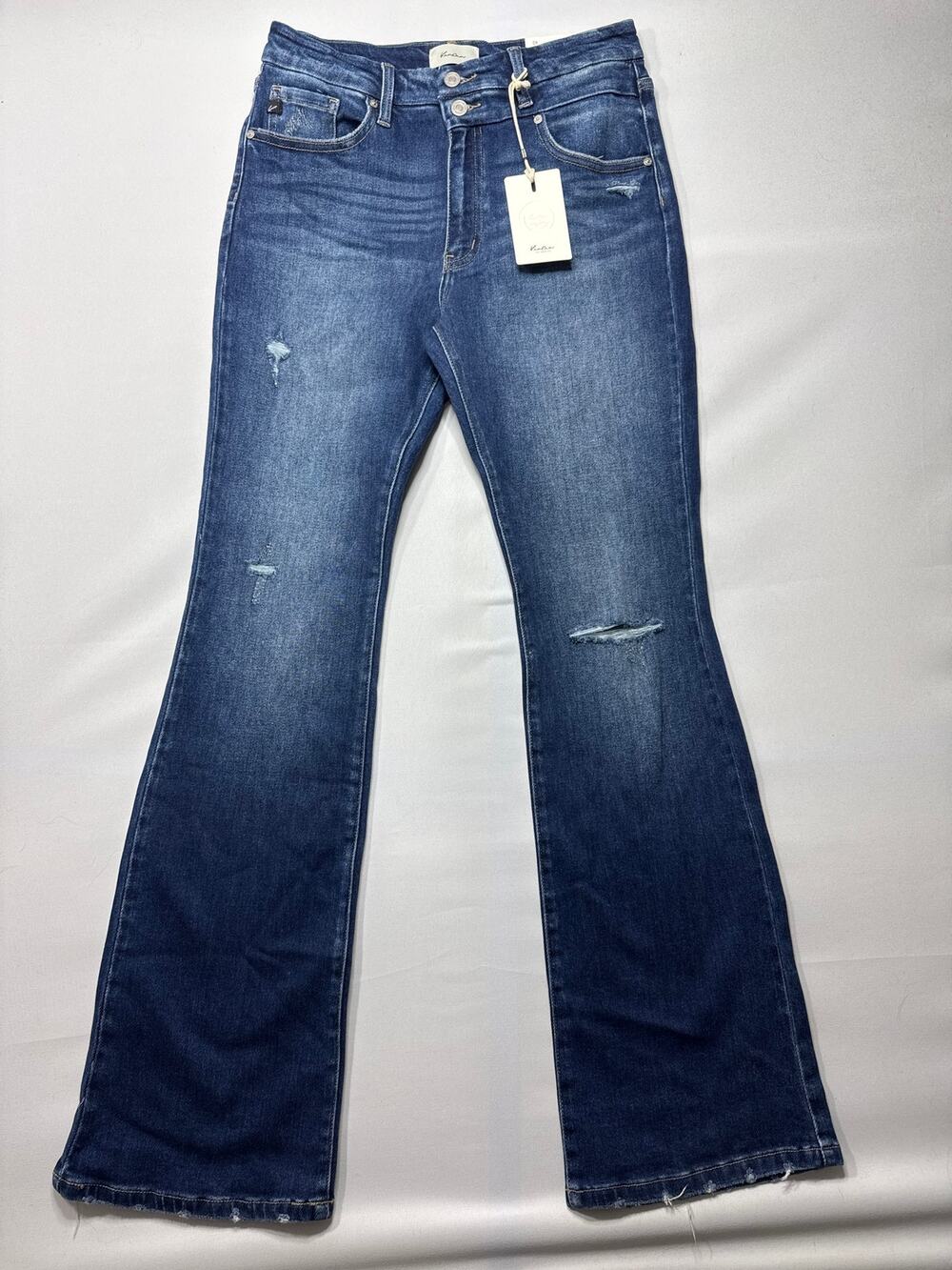 NWT Kancan Women's High Rise Bootcut Blue Stretch Jeans -‎ Size 9/28 (28x32)